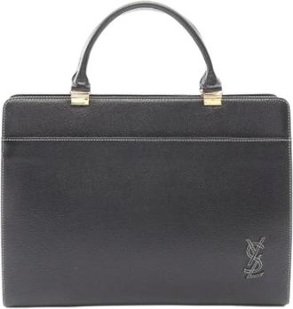 Saint Laurent Pre-owned Handbags, female, Black, Size: ONE SIZE Pre-owned Vintage Handbag