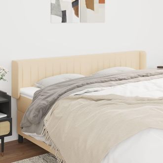 vidaXL Cabecero De Tela Color Crema 163x16x78/88 Cm Vidaxl