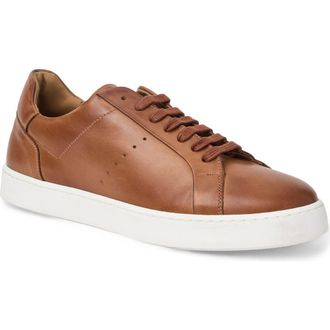 Bruno Magli Damiano Low Top Leather Sneaker in Cognac Leather at Nordstrom, Size 11.5