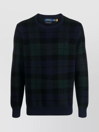 Ralph Lauren crew neck plaid check sweater