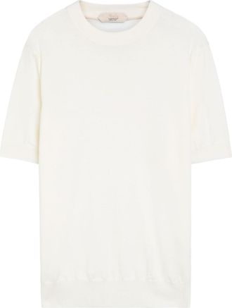 Aur&eacute;lien Knit Merino Wool T-shirt - Ivory - XL