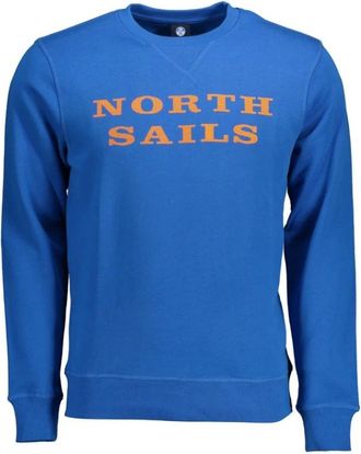 North Sails Blauwe Nautische Heren Katoenen Trui - Heren - Sweatshirts - Blauw - XL - Katoen - Hoodies & sweatvesten