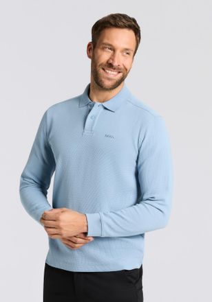 Boss Orange by Hugo Boss Poloshirt BOSS ORANGE Petempestolong, Herren, Gr. 4XL, light, pastel blau451, Jersey, Obermaterial: 82% Baumwolle, 12% Polyamid, 6% Elasthan, regular 
