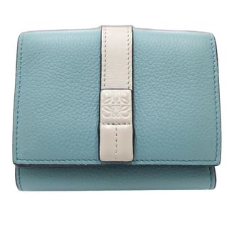 Loewe Beige Blue Leather Wallet (Tri-Fold) (Pre-Owned)
