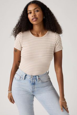 Levi's T-shirt Hayes - Donna - XL - Grigio / Gemini Stripe Chateau Gray