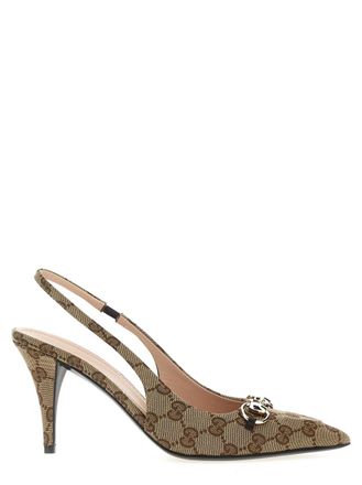 Gucci Beige Slingback Heels