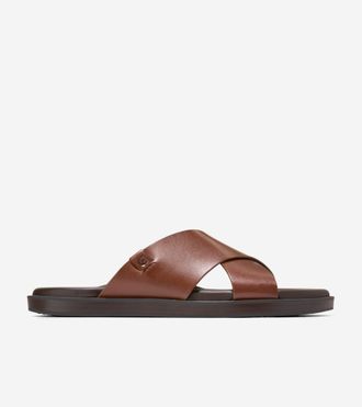 Cole Haan Mens Grand Neoclassic Cross Strap Sandals - Brown Size 10