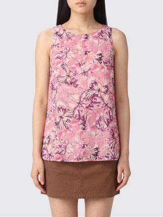 Momoni Silk Top with Butterfly Print