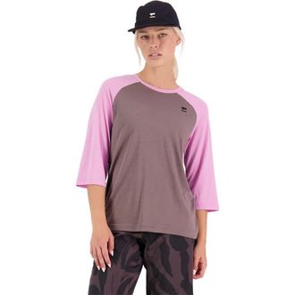 Mons Royale Tarn Merino Shift Raglan 3/4 Sleeve - Womens in Pop Pink/iron at Nordstrom, Size X-Large