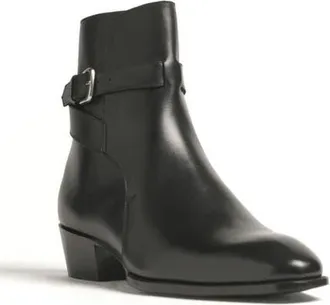 Anthony Veer Wexford Jodhpur Boot in Obsidian Black Leather at Nordstrom, Size 10.5