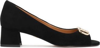 Kazar Lage su&egrave;de peep toe pumps - Dames - Pumps - Zwart - 41 EU - Su&egrave;de - Schoenen