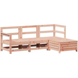 vidaXL 4 Piece Garden Sofa Set Solid Wood Douglas Fir vidaXL