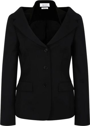 Alexander McQueen Mujer, Chaquetas, Negro, Talla: S