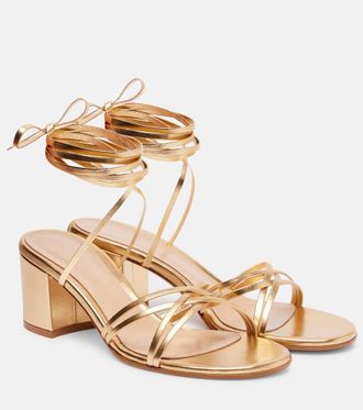 Gianvito Rossi Metallic leather sandals