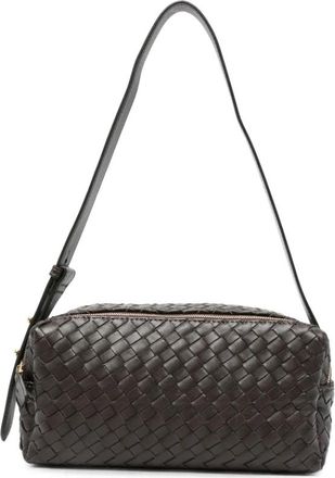Elleme Trousse Geweven Leer - Dames - Schoudertassen - Bruin - ONE Size - Leer - Tassen