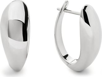 Monica Vinader Nura Reef Large Hoop Earrings in Sterling Silver at Nordstrom