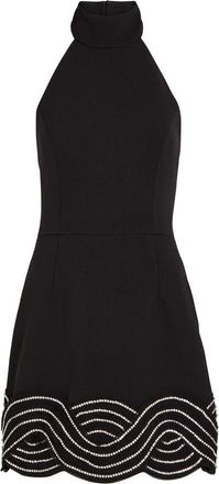 Rebecca Vallance Bellatrix Crystal-embellished Crepe Mini Dress - Black - 14 (UK14 / L)