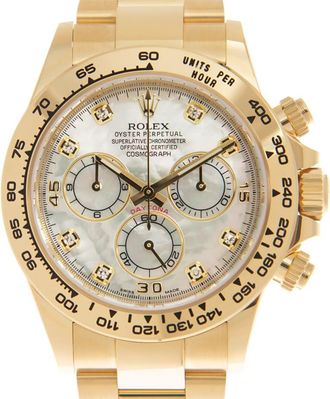 Rolex Cosmograph Daytona Chronograph Automatic Diamond White Mother of Pearl Dial Mens Watch 116508WMDO