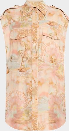 Zimmermann Illuminate Sleeveless Tunic Top