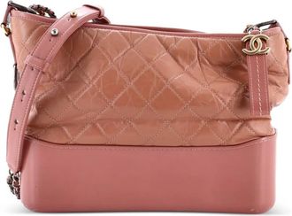 Chanel Gabrielle gewatteerde leren medium tas - Beige