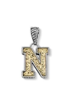 Samuel B. Two-Tone Initial Pendant in Silver/gold N at Nordstrom Rack