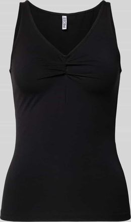 Pieces Slim Fit Top aus Viskose-Mix Modell MALIVA in Black, Gr&ouml;&szlig;e XL