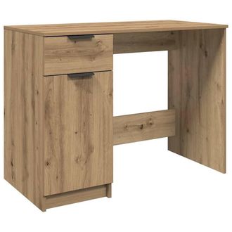 Berkfield Home Desk Artisan Oak 100x50x75 cm Engineered Wood in Brown | Size: 100 x 50 x 75 cm