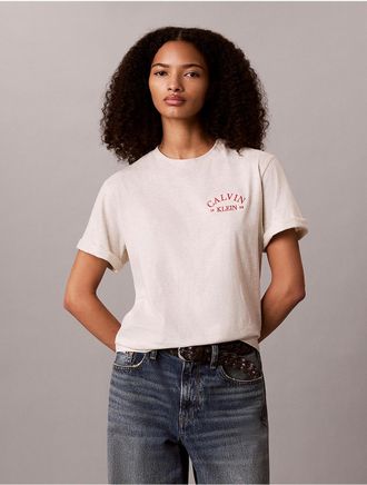 Calvin Klein Jeans Calvin Klein Womens Boxy Embroidered Logo Tee - Grey - XL
