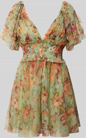 Lace & Beads Cocktailkleid mit Volants in Gruen, Größe XL