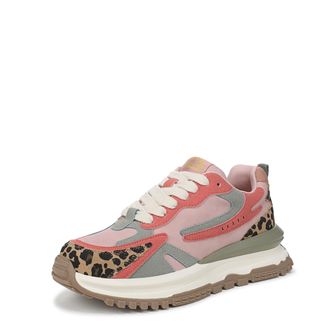 Blowfish Womens Leo Sneaker, Pink/Blue/Leopard, 4.5 UK