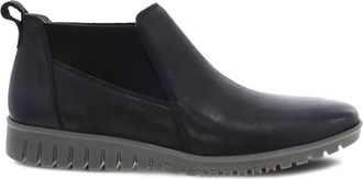 Dansko Womens Louisa Bootie In Black Burnished Calf