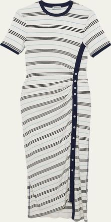 SIMKHAI Shanna Short-Sleeve Midi Dress