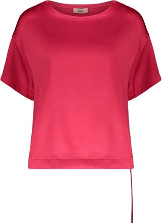 Herno T-shirt asimmetrica - Rosso