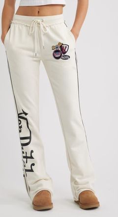 Von Dutch Low Rise Flared Raw Hem Sweatpants in Gardenia at Nordstrom, Size X-Large