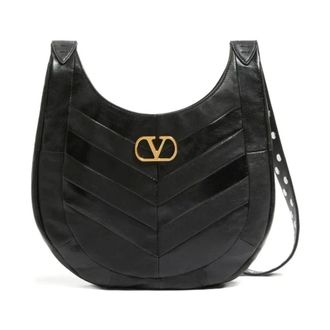 Valentino Hoboho Small Hobo Bag - Dames - Tassen - Zwart - Maat: ONE Size Leer