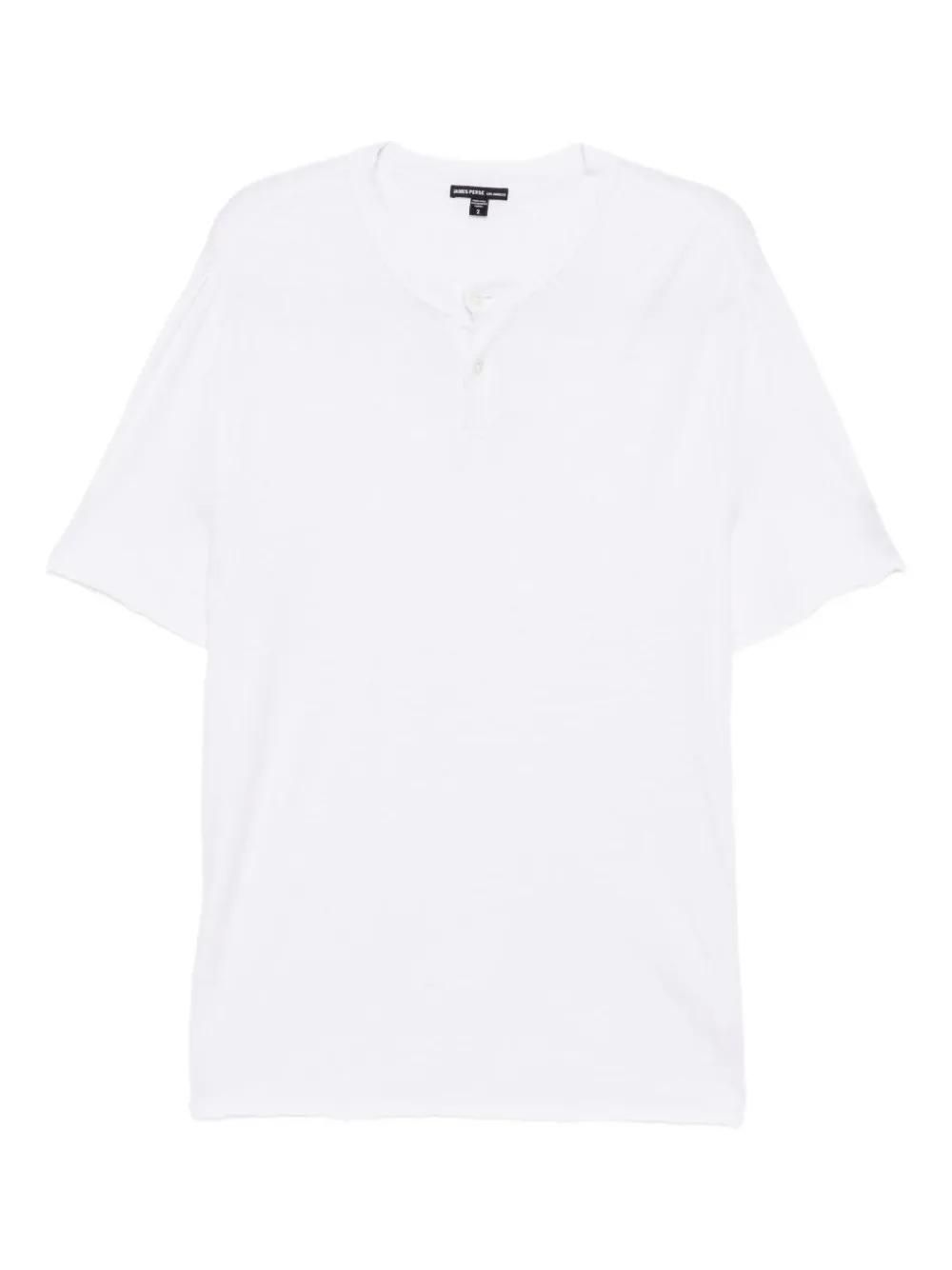 T-shirt Uomo James Perse Grigio Chiaro &ndash; Taglia 1, Collo A V, Manica Corta, Cotone Blend, Nuovo Senza Etichetta