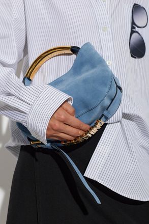 Moschino Suede Bag, Womens, Blue