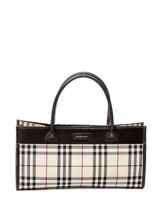 Burberry check-pattern handbag - Neutrals