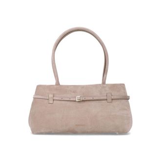 Manu Atelier Manu Atelier Le Cambon East West Suede Beige Bag Sughero Calf Leather Shoulder