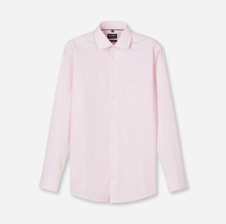 Olymp Businesshemd OLYMP Luxor modern fit, Herren, Gr. 40, N-Gr, hellrose, Web, Obermaterial: 100% Baumwolle, 2-Knopf-Manschette, Hemden Businesshemd