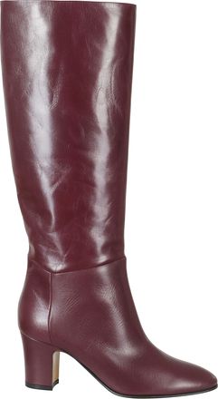 Alberta Ferretti Bordeaux High Shaft Leather Sole Leather Boots