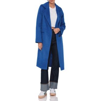 Avec Les Filles Single Breasted Coat in Lapis at Nordstrom, Size Xx-Large