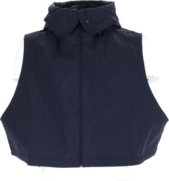 Ymc You Must Create Paper Touch Cropped Zip-Through Polyamide Vest