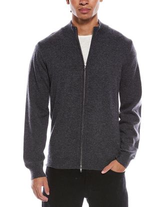 Brodie Zip Up Wool & Cashmere-Blend Funnel Neck Cardigan
