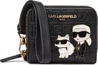 Karl Lagerfeld Meribel Wallet in Black/gold at Nordstrom