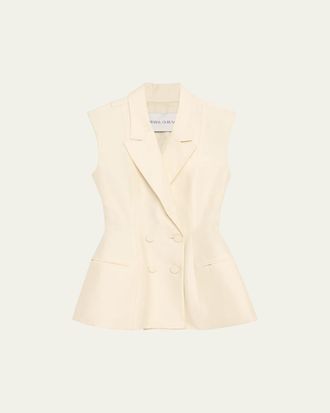 Prabal Gurung Sculpted Double-Breasted Vest