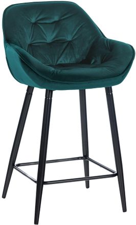 Clp Clp - Taburete De Bar Gibson 76 De Terciopelo Verde Oscuro
