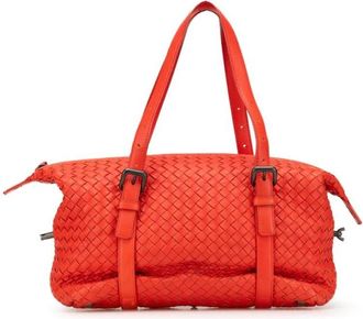Bottega Veneta Pre-owned Tote Bags, female, Red, Size: ONE SIZE Pre-owned Leather Tote Bag
