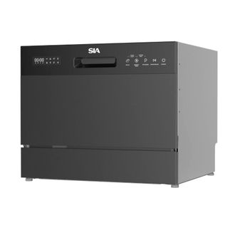 Sia Table Top Dishwasher, 6 Place Settings, 8 Programs, Black - TTD6BL