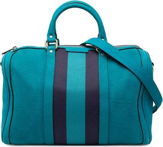 Gucci Pre-owned Gucci Nubuck Web Joy Satchel 247205 525040